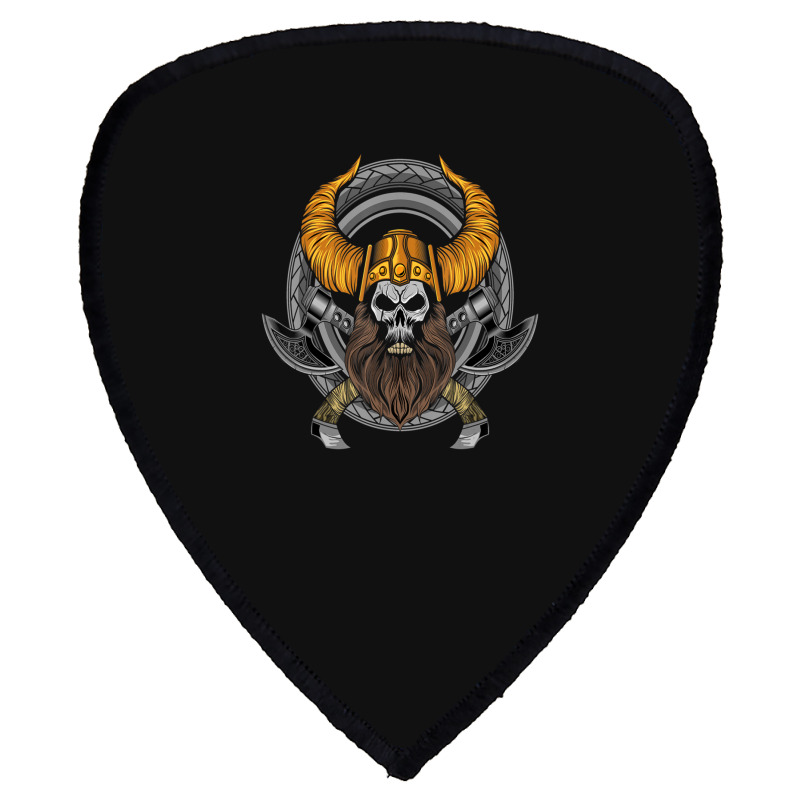 Hot Trend Norse Viking Style Skull Beard For Vikings Lover Shield S Patch | Artistshot