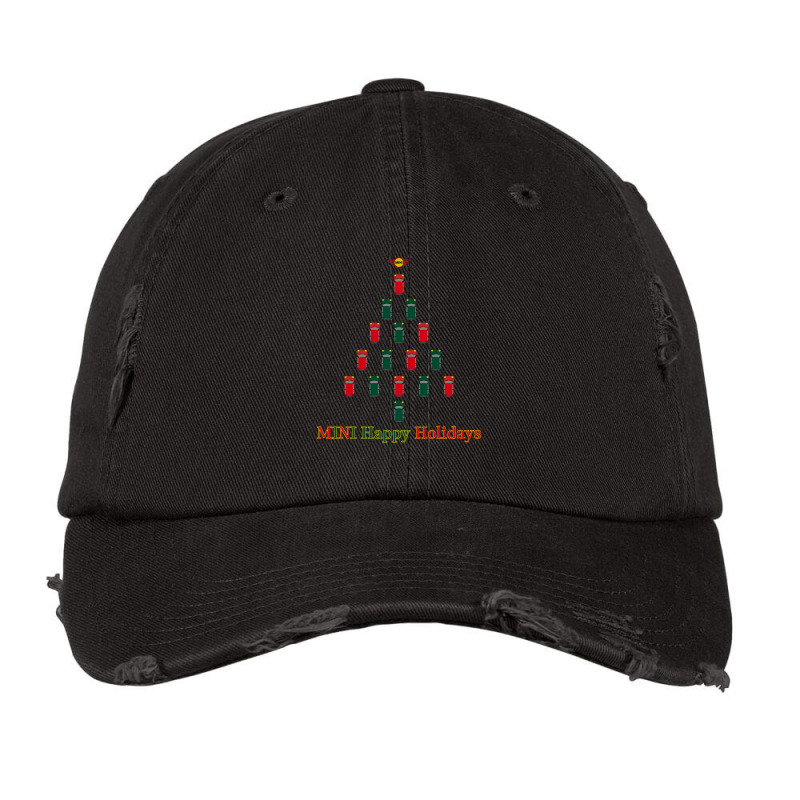 Hot Trend Mini Happy Holidays Tree Vintage Cap by laurynvanhoose | Artistshot