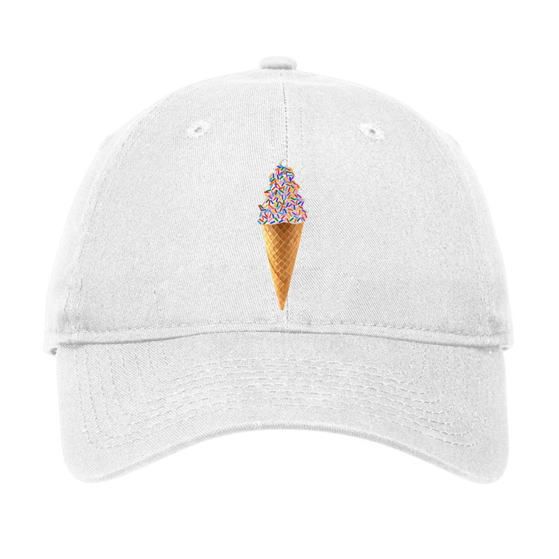 Rainbow Sprinkle Dipped Vanilla Ice Cream Nature 80s Adjustable Cap by orgwanjeddiv | Artistshot