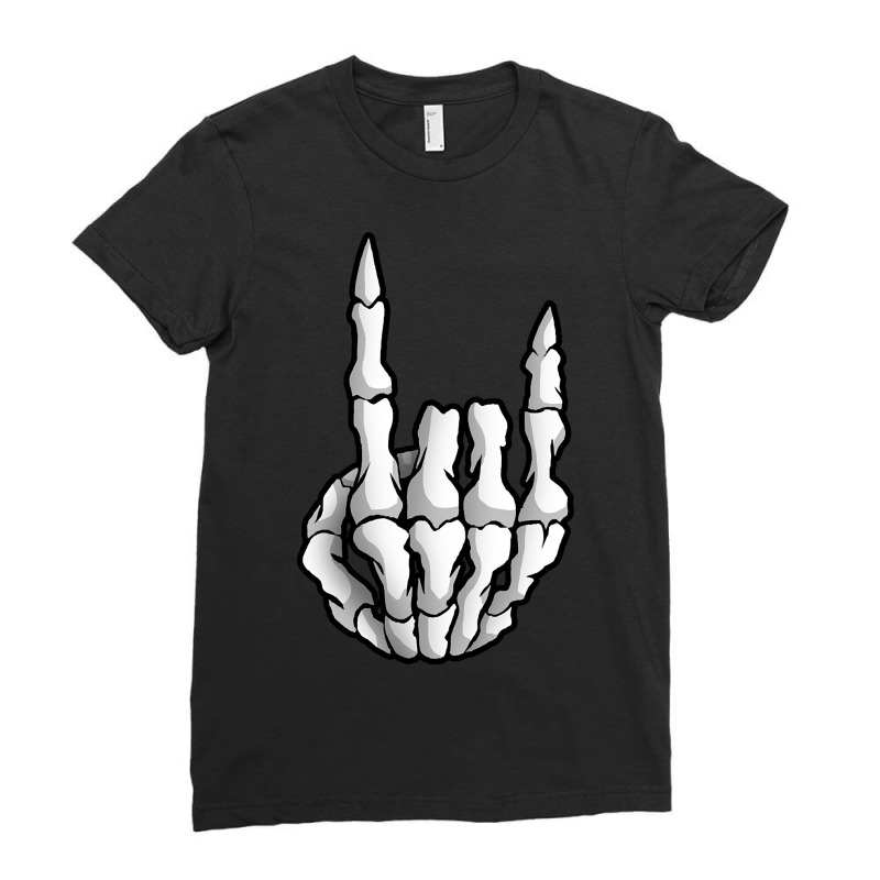 Trending Heavy Metal, Horns Up-wjoiw Ladies Fitted T-Shirt by Box Bingham | Artistshot