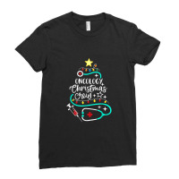 Oncology Christmas Crew Oncology Nurse Oncologist Secretary Ladies Fitted T-shirt | Artistshot