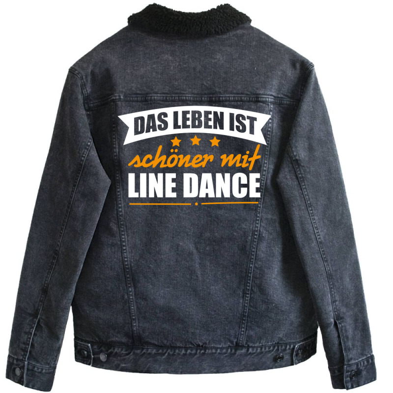 Line Dance  German Line Dance Better Life Gift Tee   Retro Girl Unisex Sherpa-Lined Denim Jacket by alheklupsm | Artistshot