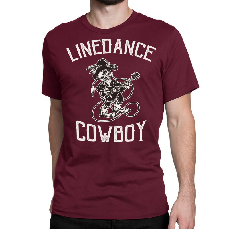 Linedance Cowboy Western Rodeo Skeleton Dancer   Cool Quote Classic T-shirt by alheklupsm | Artistshot