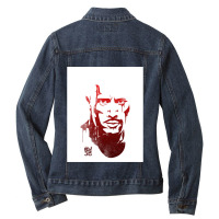 Dwayne Johnson Face Ladies Denim Jacket | Artistshot