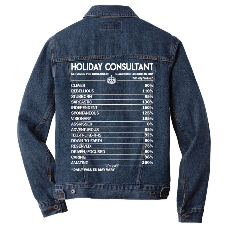 Limited Edition Holiday Consultant T Shirt - Holiday Consultant Factor Men Denim Jacket by Box Bingham | Artistshot