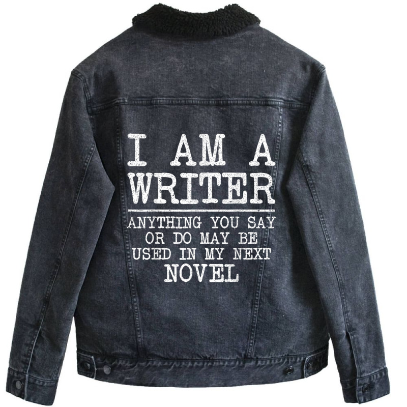 Cool Writer Art For Men Women Novel Author Writing Novelist Unisex Sherpa-Lined Denim Jacket by RobertRayColton | Artistshot