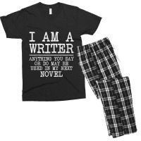 Cool Writer Art For Men Women Novel Author Writing Novelist Men's T-shirt Pajama Set | Artistshot