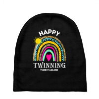 Kids Twinning Twosday Tuesday February 22nd 2022 Funny Premium T Shirt Baby Beanies | Artistshot