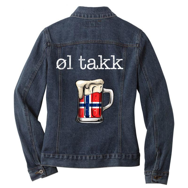 Hot Trend Norwegian Beer Please Ol Takk, Norway Ladies Denim Jacket by Sizemore Adame | Artistshot