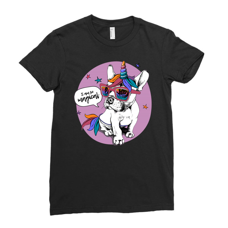 Puppy Bulldog Ladies Fitted T-Shirt by Suettan | Artistshot