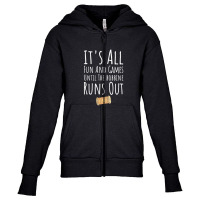 Womens Sewing It's All Fun And Games Until The Bobbin Runs Out Youth Zipper Hoodie | Artistshot