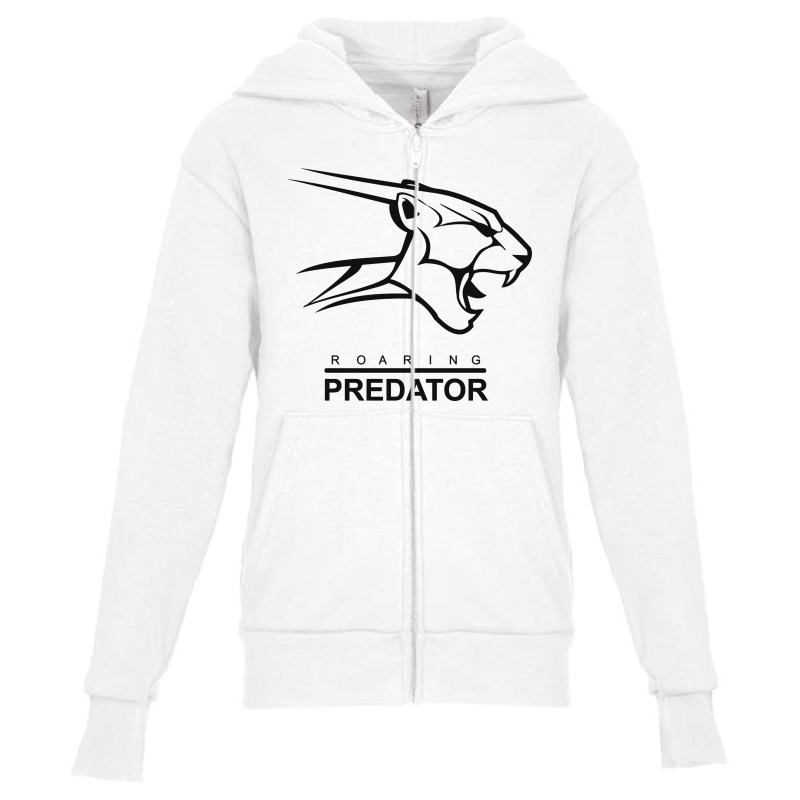 Roaring Predator Youth Zipper Hoodie by Suettan | Artistshot