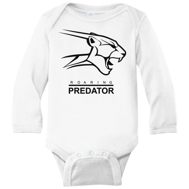 Roaring Predator Long Sleeve Baby Bodysuit by Suettan | Artistshot