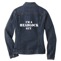 Headlock Guy Ladies Denim Jacket | Artistshot