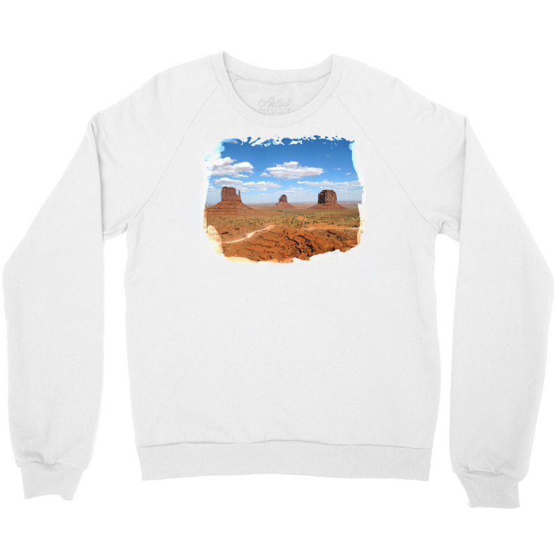 Monument Valley   Aesthetic Nostalgia Crewneck Sweatshirt by alheklupsm | Artistshot