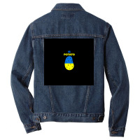 Is Potato As Seen On Late Night Television Poster Yellow Men Denim Jacket | Artistshot