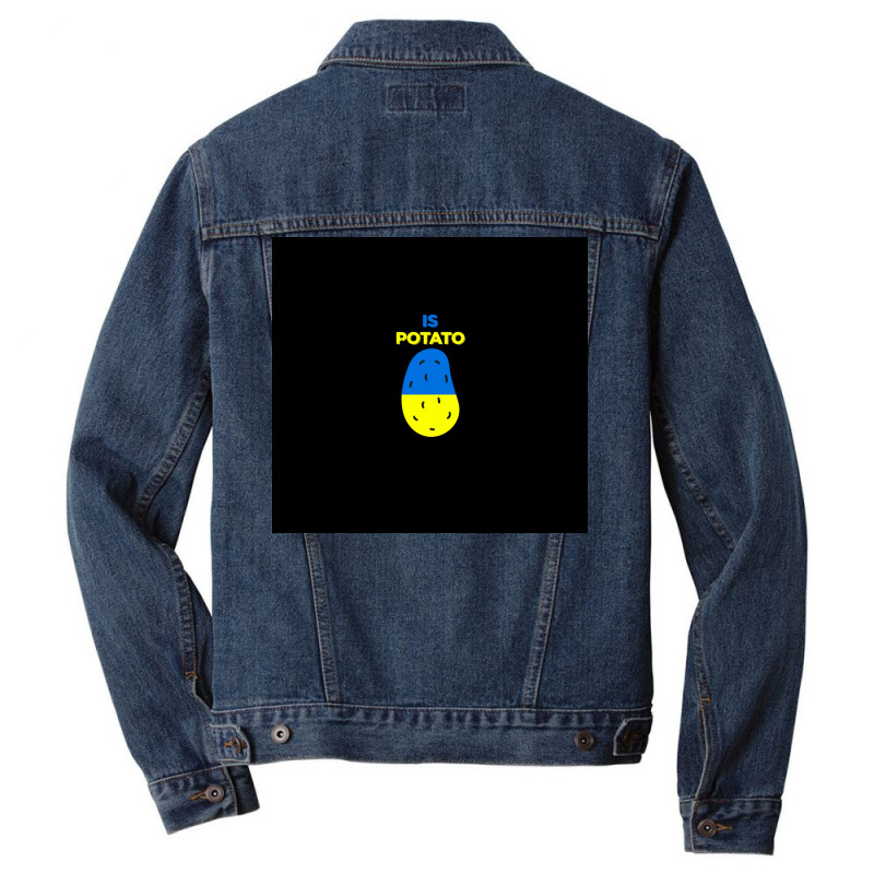 Is Potato As Seen On Late Night Television Poster Yellow Men Denim Jacket by maunesebekb | Artistshot