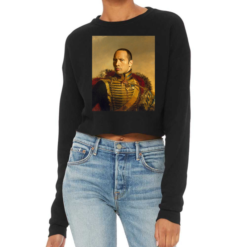 Dwayne Johnson Replaceface Cropped Sweater by AbeaJuanje | Artistshot