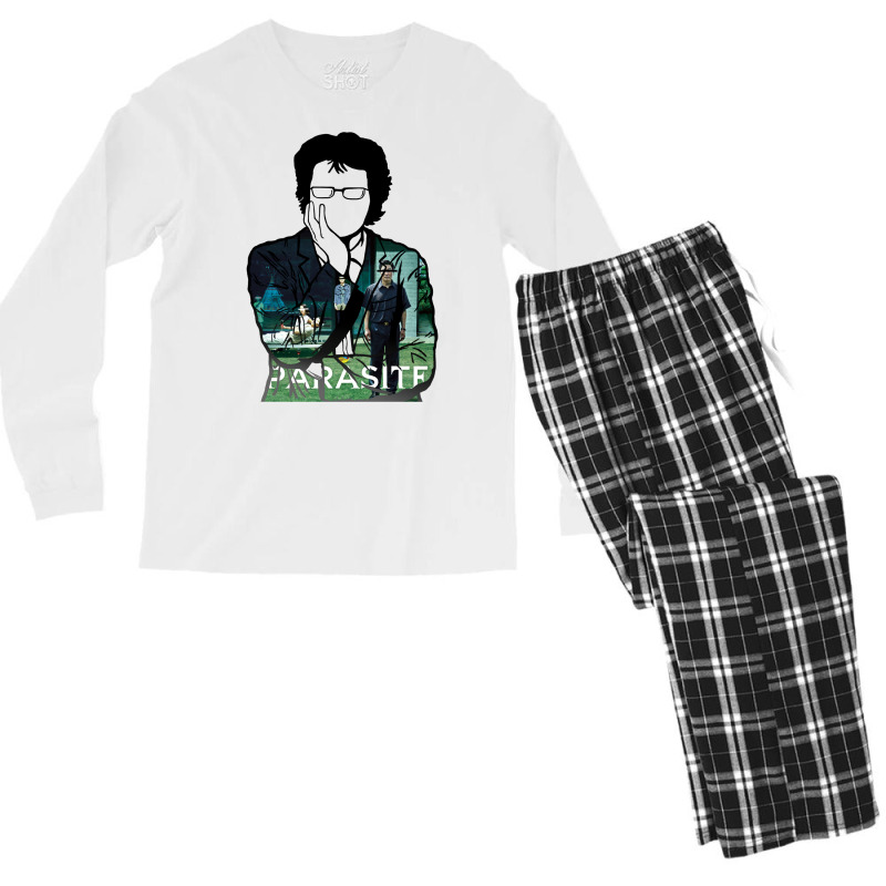 Bong Joon Ho Parasite Portrait  T Music Men's Long Sleeve Pajama Set | Artistshot