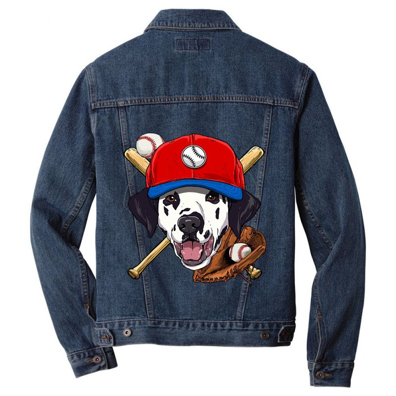 Dalmatian Baseball Dog Lovers Baseball Player 126.png Men Denim Jacket by SCOTTALLENZ | Artistshot