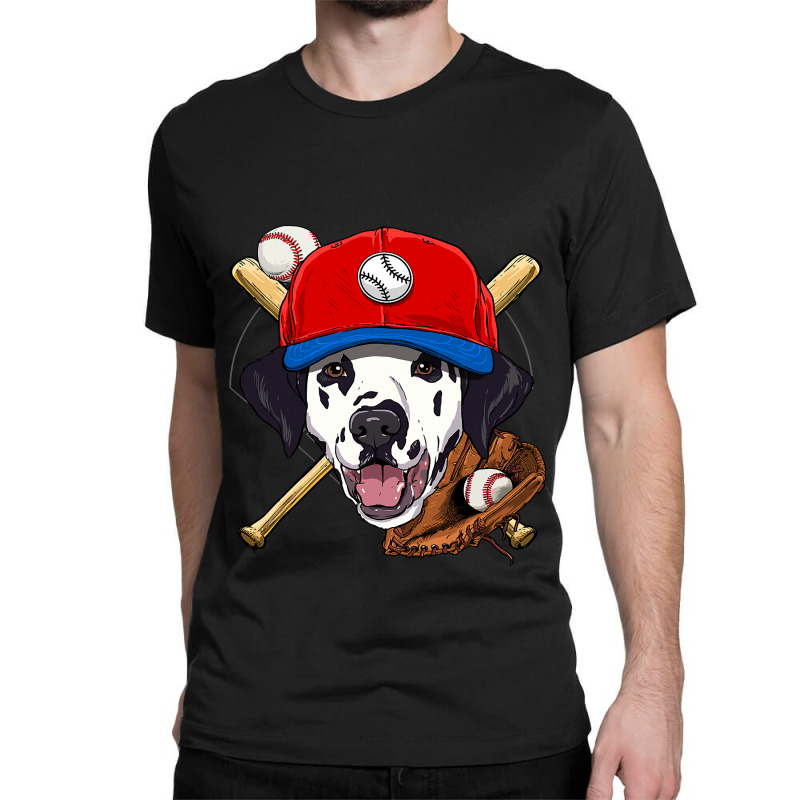 Dalmatian Baseball Dog Lovers Baseball Player 126.png Classic T-shirt by SCOTTALLENZ | Artistshot