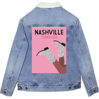 Nashville Cowgirl Boots  Nature Travel Unisex Sherpa-lined Denim Jacket | Artistshot