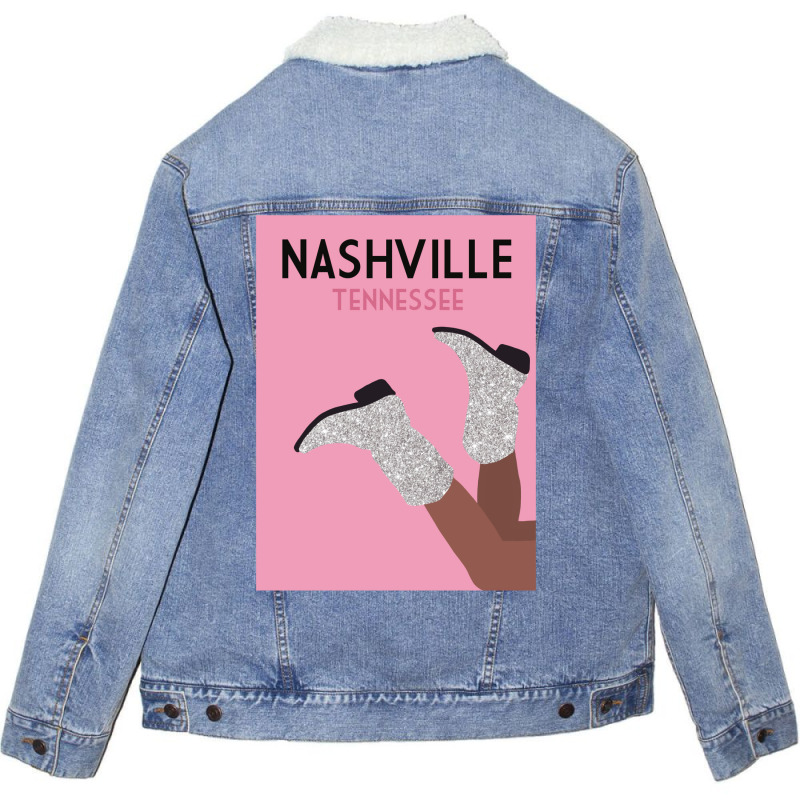 Nashville Cowgirl Boots  Nature Travel Unisex Sherpa-Lined Denim Jacket by alheklupsm | Artistshot