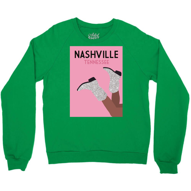 Nashville Cowgirl Boots  Nature Travel Crewneck Sweatshirt by alheklupsm | Artistshot