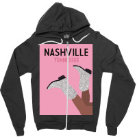 Nashville Cowgirl Boots  Nature Travel Zipper Hoodie | Artistshot