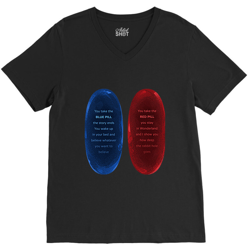 A The Matrix Pills V-neck Tee | Artistshot