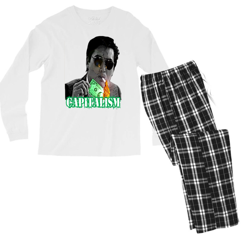 Capitalism  T Music Men's Long Sleeve Pajama Set | Artistshot