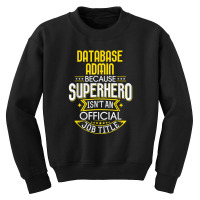 Database Administrator Idea Superhero Job Db Admin Youth Sweatshirt | Artistshot