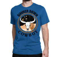 Simmer Down Cowboy Western Style Gift   Music Travel Classic T-shirt | Artistshot