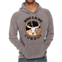 Simmer Down Cowboy Western Style Gift   Music Travel Vintage Hoodie | Artistshot