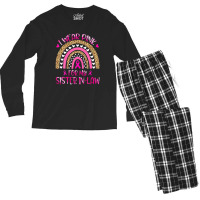 In October I Wear Pink For My Sister In-law Tie Dye Rainbow Men's Long Sleeve Pajama Set | Artistshot