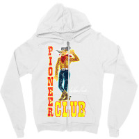 Old Vegas Pioneer Club   Humor Zipper Hoodie | Artistshot