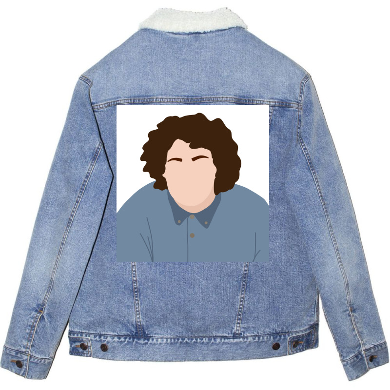 Hobo Johnson Outline Poster Hippie Unisex Sherpa-Lined Denim Jacket by tolkunassnr | Artistshot