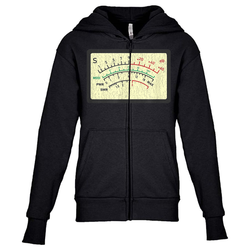 Swr Meter Amateur Ham Radio Novelty Distressed Youth Zipper Hoodie by ChristopherCharlesWilliamson | Artistshot