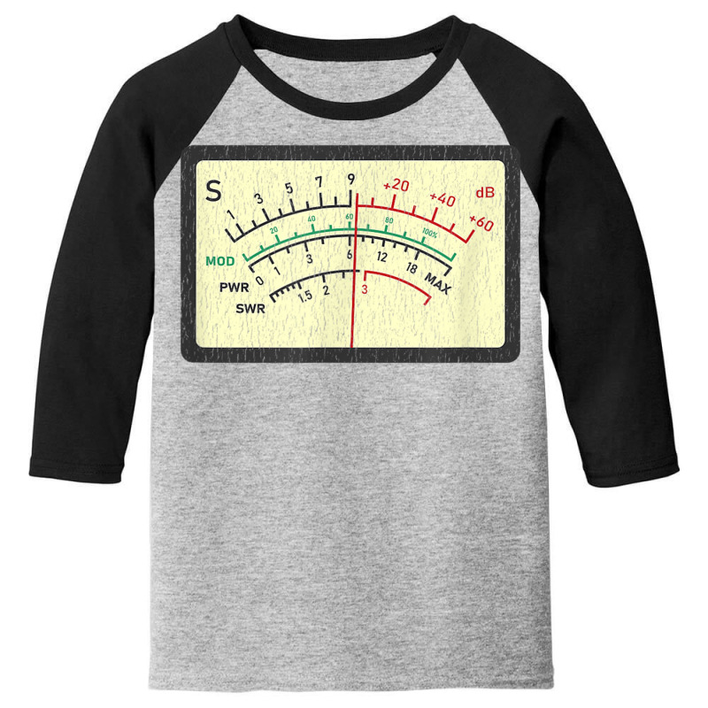 Swr Meter Amateur Ham Radio Novelty Distressed Youth 3/4 Sleeve by ChristopherCharlesWilliamson | Artistshot