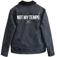 Whiplash Not My Tempo White Clean  T Unisex Sherpa-lined Denim Jacket | Artistshot