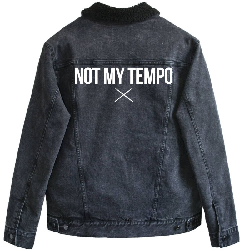 Whiplash Not My Tempo White Clean  T Unisex Sherpa-Lined Denim Jacket by tintesbaxhiau | Artistshot