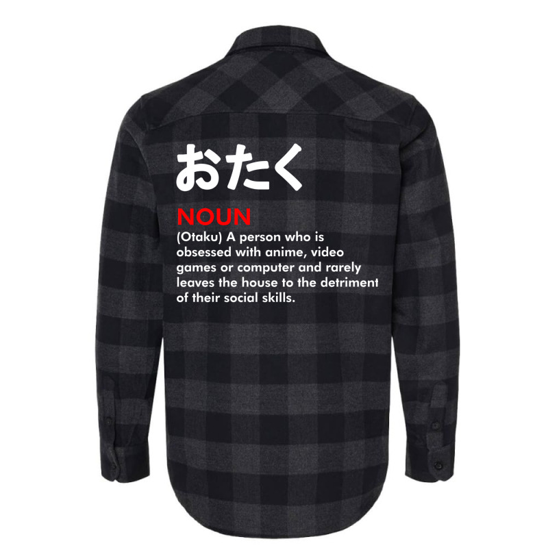 Otaku Noun Meaning Of Word Otaku White Version   Travel Flannel Shirt by alheklupsm | Artistshot