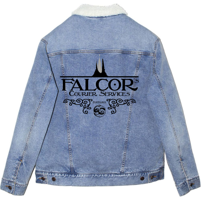 Falcors Courier Services  T Funny Unisex Sherpa-lined Denim Jacket | Artistshot