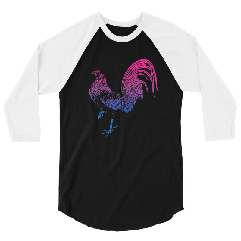 Ombre Game Fowl Cockfight 3/4 Sleeve Shirt by sromydivlevn | Artistshot