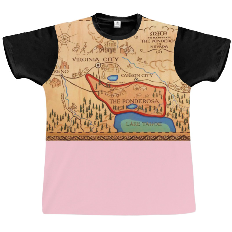 Ponderosa Map Bonanza   Tumblr Music Graphic T-shirt by alheklupsm | Artistshot