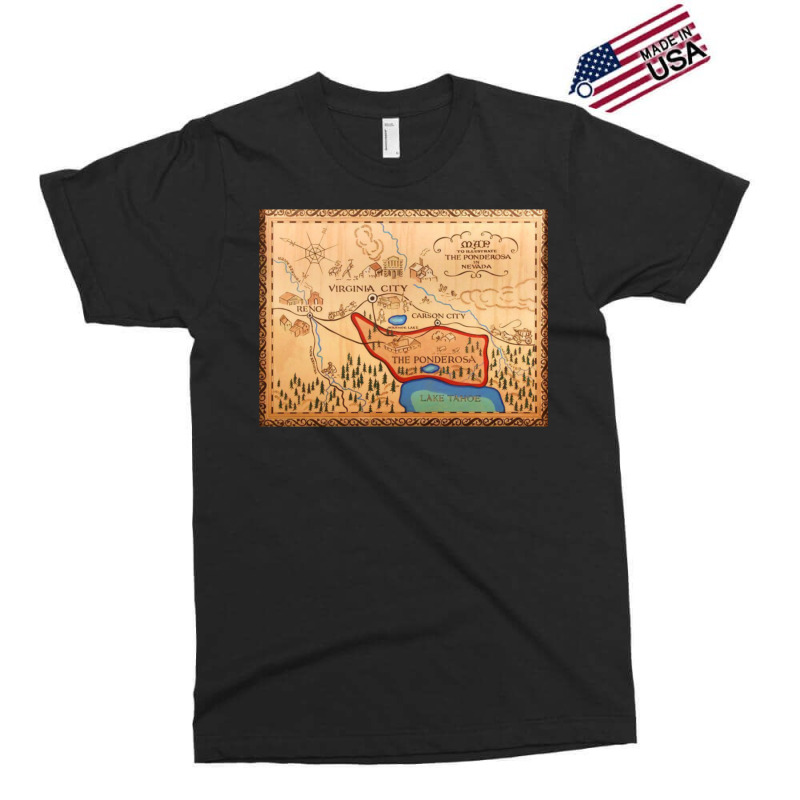 Ponderosa Map Bonanza   Tumblr Music Exclusive T-shirt by alheklupsm | Artistshot