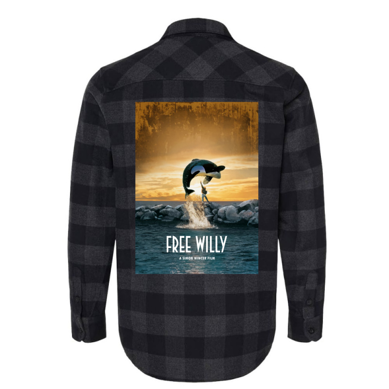 Free Willy  T Blue Flannel Shirt | Artistshot