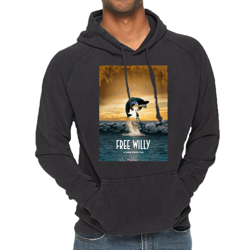 Free Willy  T Blue Vintage Hoodie | Artistshot