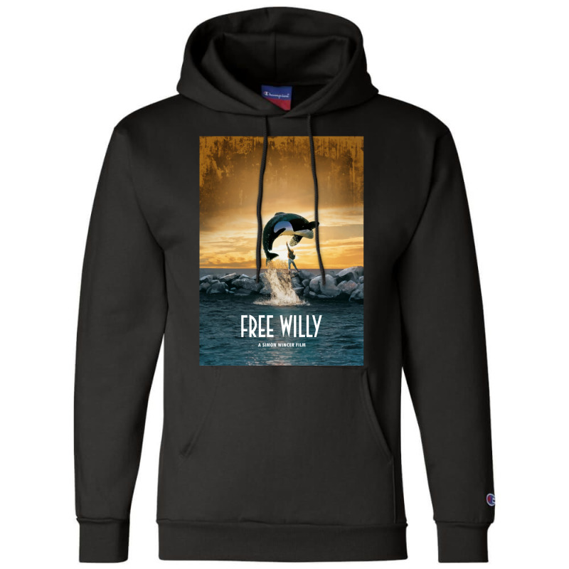 Free Willy  T Blue Champion Hoodie | Artistshot