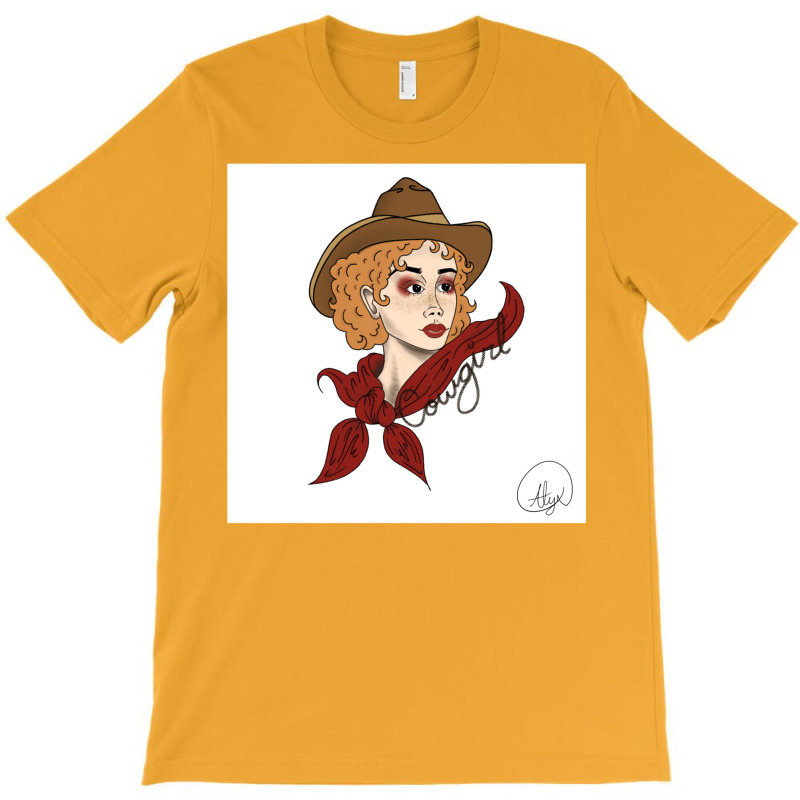 Pretty Ginger Cowgirl With Freckles   Summer Aesthetic T-Shirt by alheklupsm | Artistshot